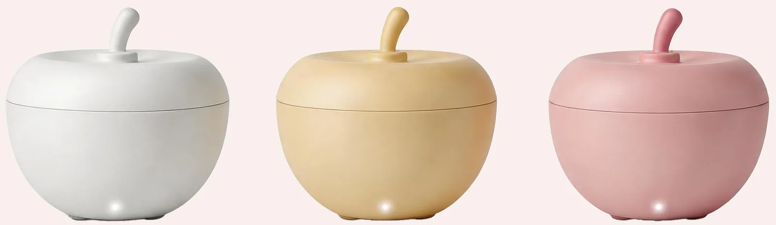 Apple shaped USB mini wax warmers in three colours