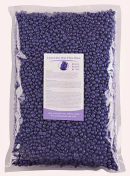 Lavender hard wax beans 1000 gram bulk bag