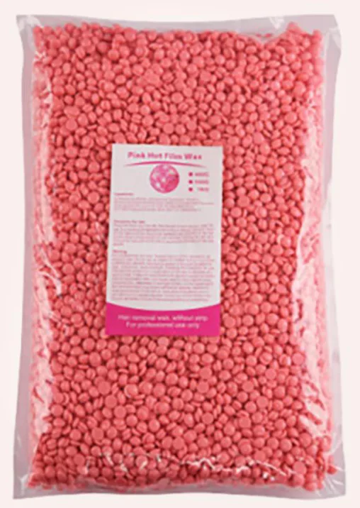 Cera en perlas de rosa en bolsa a granel de 1000 gramos