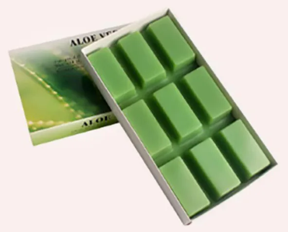 Barras de cera depilatoria de aloe vera en bandeja de venta